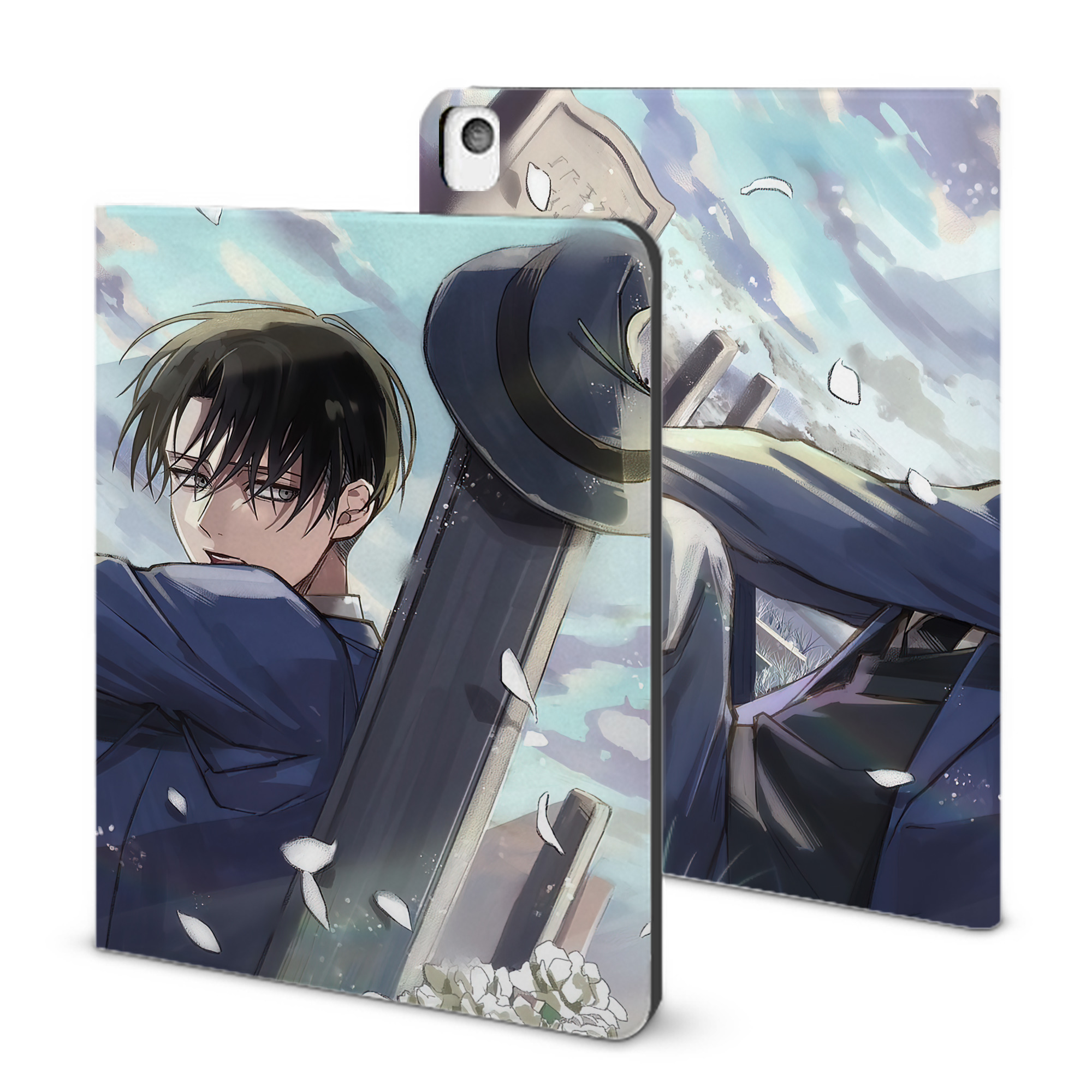 （画像用） 進撃の巨人 Attack on Titan IPadケース ペンホルダー付き ブックスタイルデザイン